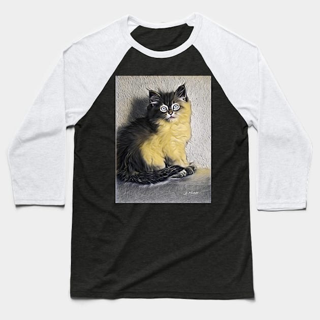 Persian Cat Baseball T-Shirt by Unique Gifts 24/7